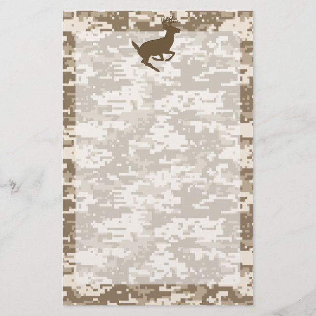 Papelería Patrón de Camuflaje Digital Deer Camo del Deer (Anverso)