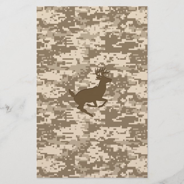 Papelería Patrón de Camuflaje Digital Deer Camo del Deer Bei (Anverso)