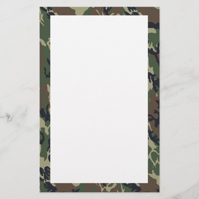 Papelería Patrón de camuflaje forestal militar (Anverso)