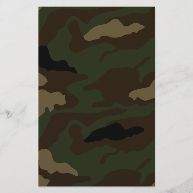 Papelería patrón de camuflaje militar (Anverso)