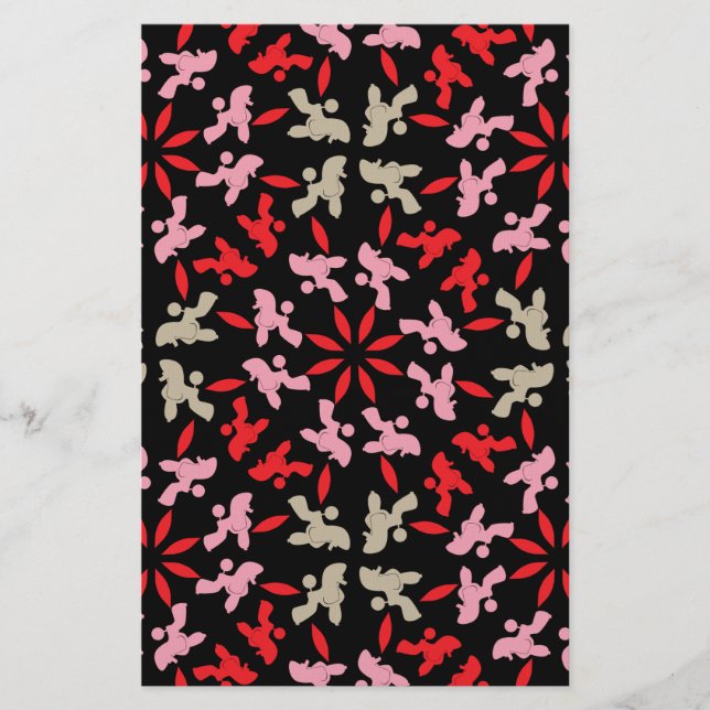 Papelería Patrón de Caniche (Anverso)
