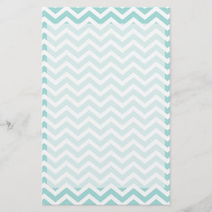 Papelería Patrón de chevron Aqua