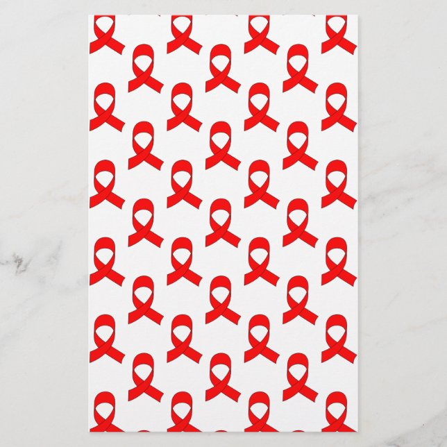 Papelería Patrón de cinta roja (Anverso)