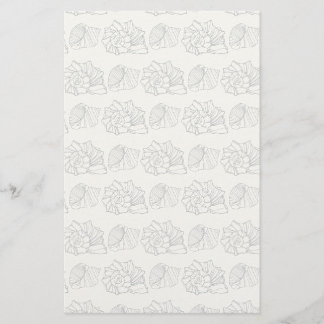 Papelería Patrón de conchas decorativas (Anverso)
