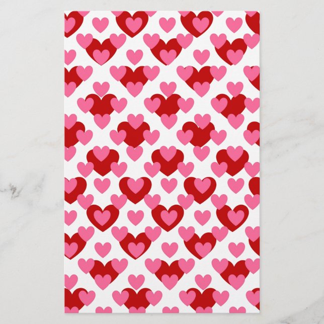 Papelería Patrón de corazón (Anverso)