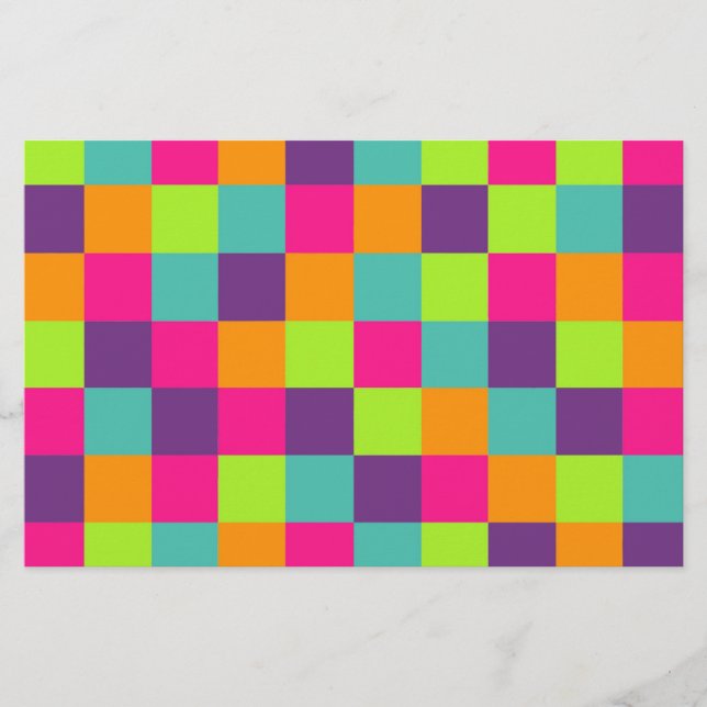 Papelería Patrón de cuadrados (Anverso)