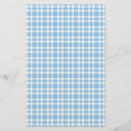 Papelería Patrón de Cuadro Escocés Azul Blanco