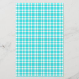 Papelería Patrón de Cuadro Escocés Azul Blanco