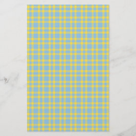 Papelería Patrón de cuadros azules y amarillos