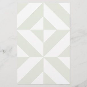 Papelería Patrón de cubo de deco geométrico pálido gris