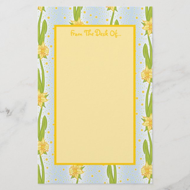 Papelería Patrón de Daffodil (Anverso)