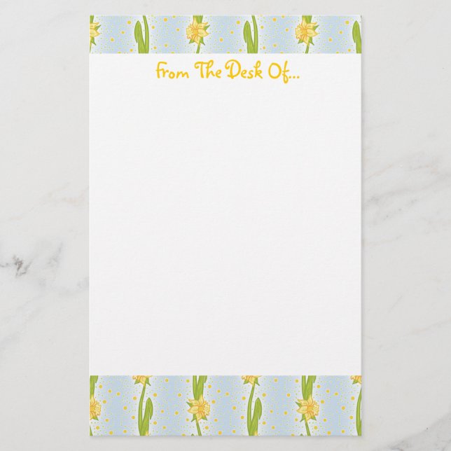 Papelería Patrón de Daffodil (Anverso)