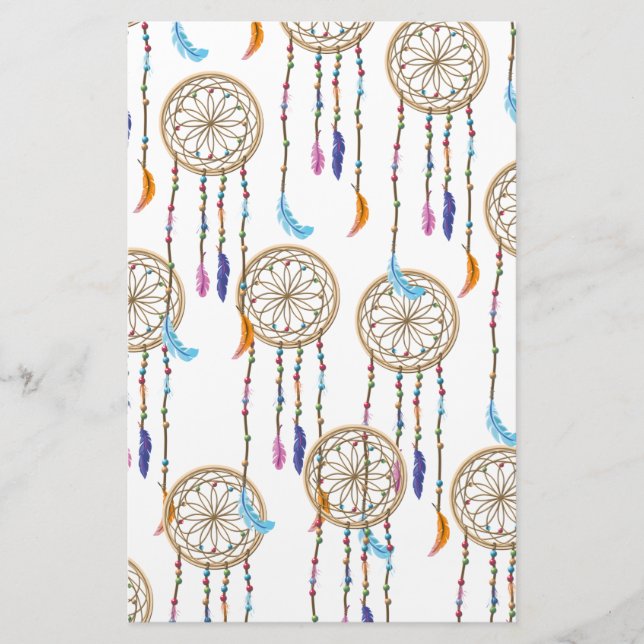 Papelería Patrón de Dreamcatcher (Anverso)