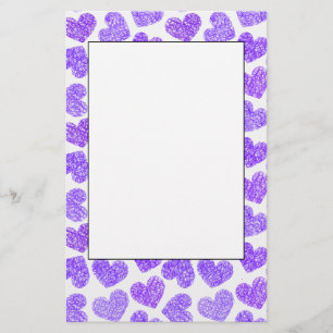 Papelería Patrón de El día de San Valentín cardíaco pulido d