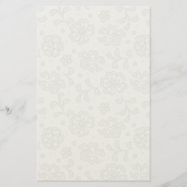 Papelería Patrón de encaje, cosecha de flores 1 (Anverso)