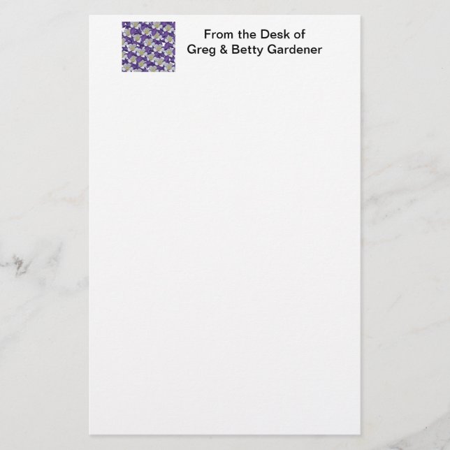 Papelería Patrón de flor de columna (Anverso)