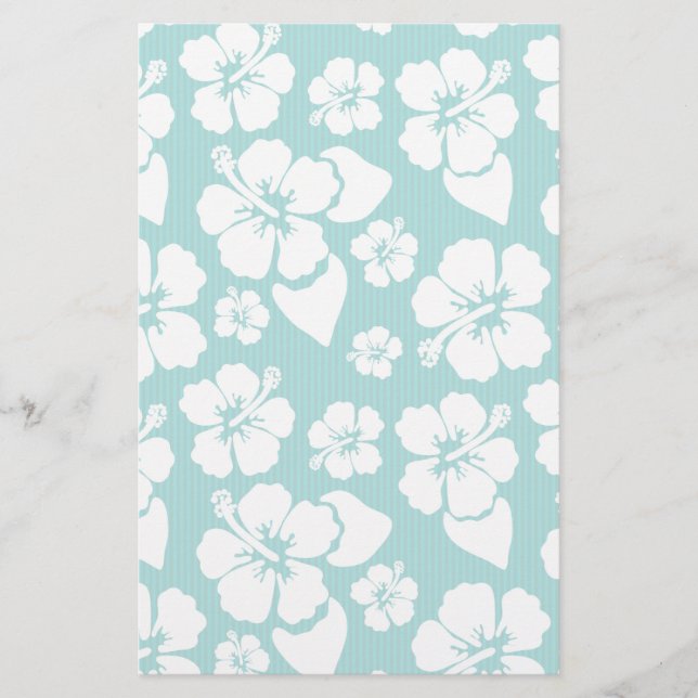 Papelería Patrón de flor hawaiano Hibiscus (Anverso)