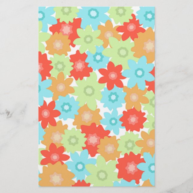 PAPELERÍA PATRÓN DE FLORES (Anverso)