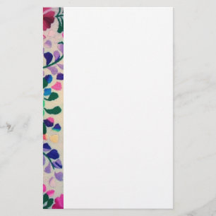 Papelería Patrón de flores coloreadas