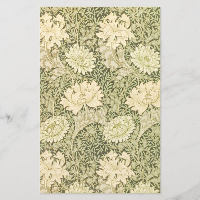 Papelería Patrón de flores de crisantemo (por William Morris (Anverso)