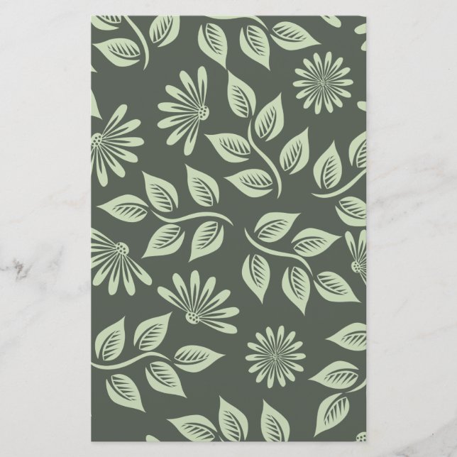Papelería Patrón de flores de primavera (Anverso)