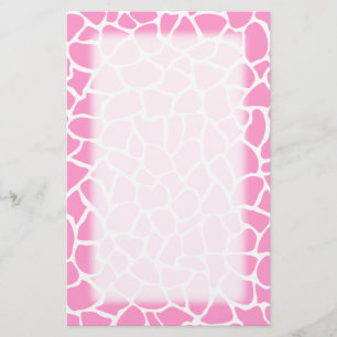Papelería Patrón de Girafo de impresión de animales rosado