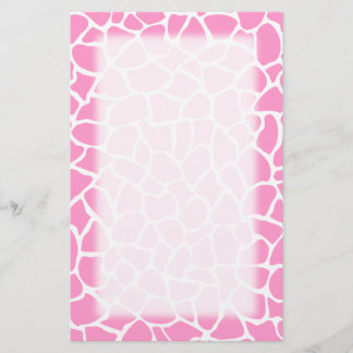 Papelería Patrón de Girafo de impresión de animales rosados