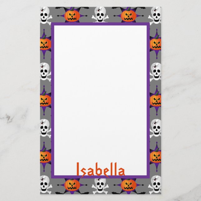Papelería Patrón de Halloween (Anverso)