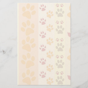 Papelería Patrón de huellas de animales en colores naturales