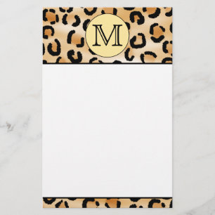 Papelería Patrón de impresión de monograma Leopardo person
