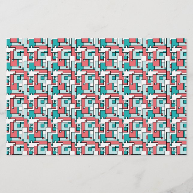Papelería Patrón de ladrillo retro (Anverso)