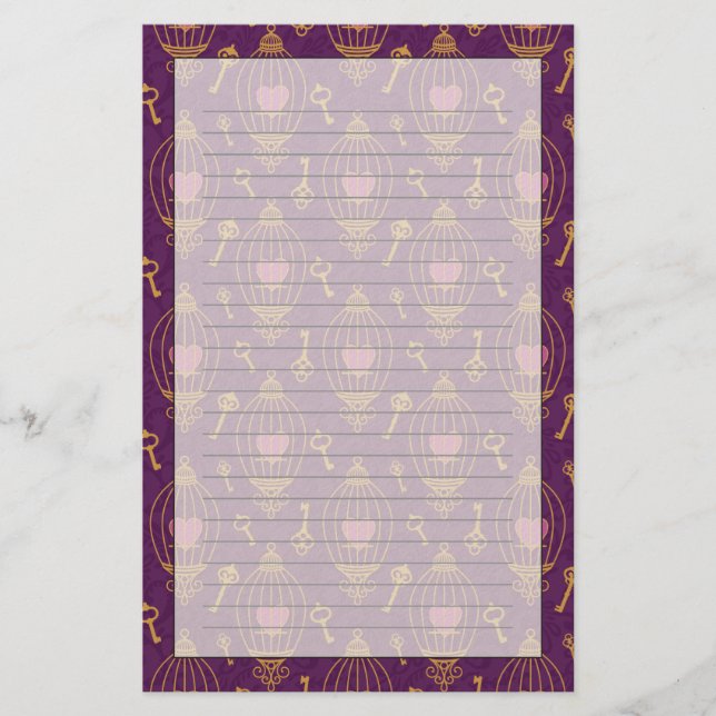 Papelería Patrón de las teclas del corazón (Anverso)