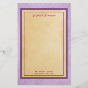 Papelería Patrón de lavanda de bonito con textura de pergami