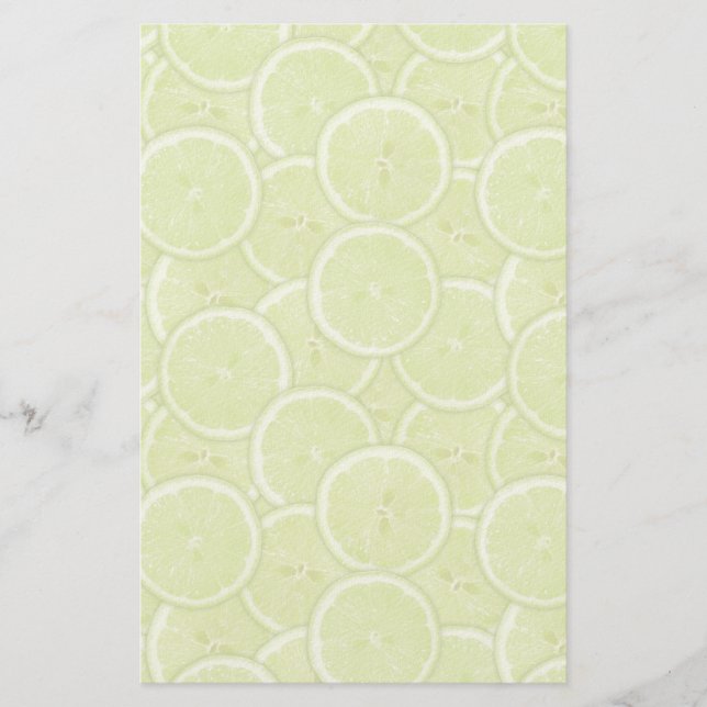 Papelería Patrón De Lime Verde (Anverso)