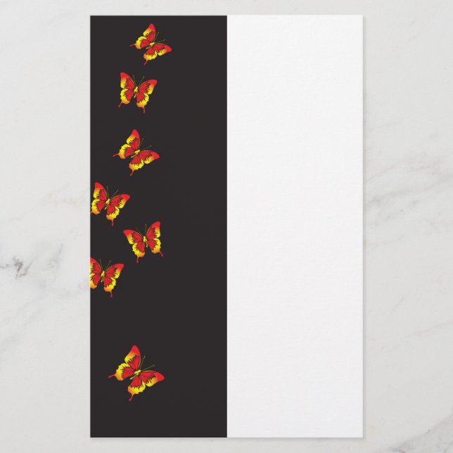 Papelería Patrón de mariposa (Anverso)