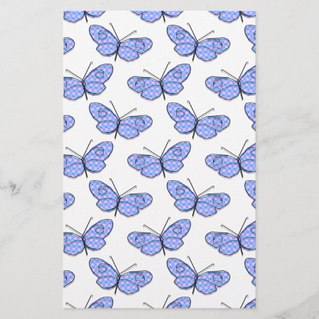 Papelería Patrón de mariposa cósmica (Anverso)