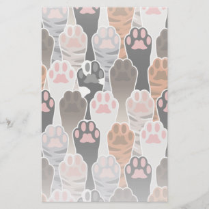 Papelería Patrón de muchas paradas de gato