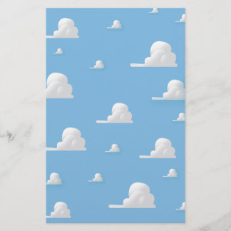 Papelería Patrón de nube de dibujos animados lindo