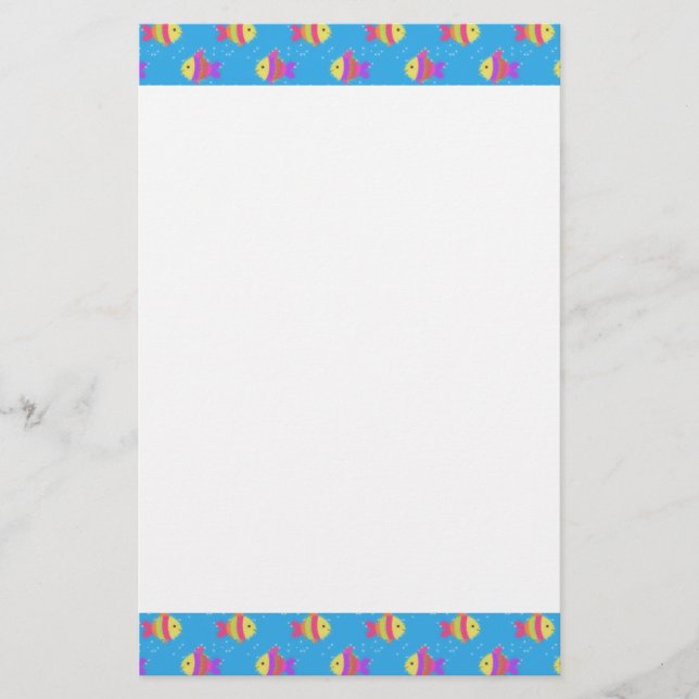 Papelería Patrón de Personalizado de peces de natación (Anverso)