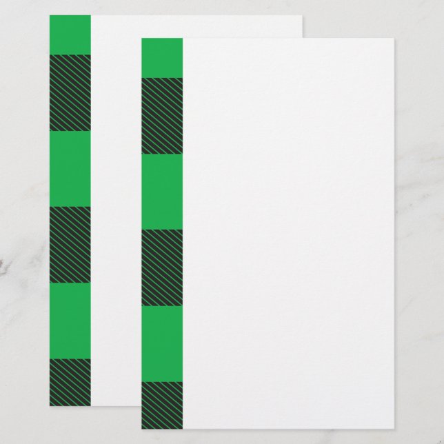Papelería Patrón de platillos verdes (Anverso / Reverso)