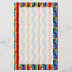 Papelería Patrón de puño arco iris