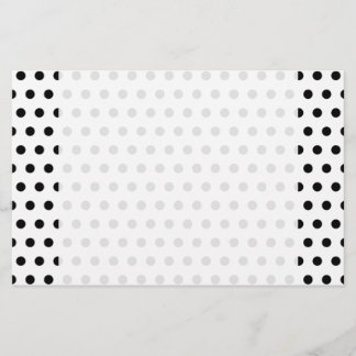 Papelería Patrón de puntos de polka blanco y negro. Delicios