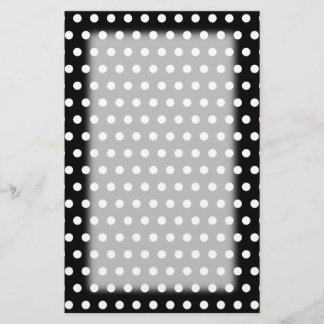Papelería Patrón de puntos de polka blanco y negro. Delicios