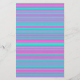 Papelería Patrón de rayas azules púrpura rosadas