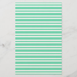 Papelería Patrón de rayas blancas aguamarina