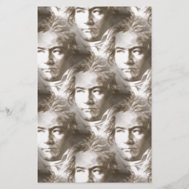 Papelería Patrón de retrato de Beethoven (Anverso)