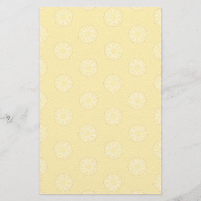 Papelería Patrón de rodajas de piña amarilla (Anverso)