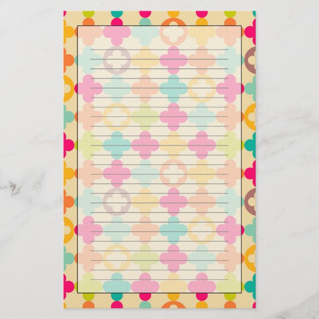 Papelería Patrón de rosette medieval de época (Anverso)