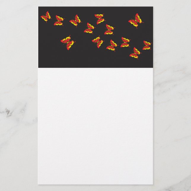 Papelería Patrón de sueños de mariposa (Anverso)