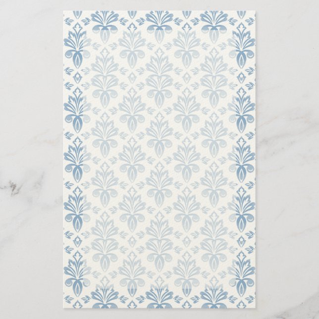 Papelería Patrón de Toile Francés Azul (Anverso)